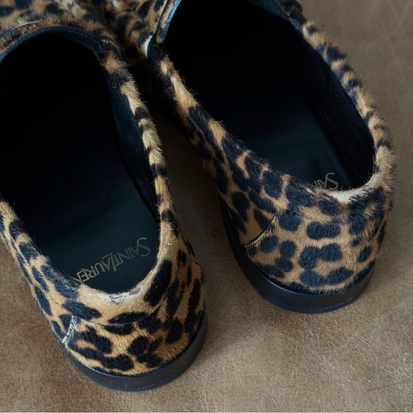 YSL Leopard Print Pony Hair Loafers - Picture 6 of 8